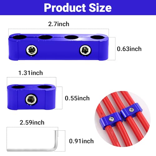 12-Piece Spark Plug Wire Separator and Holder Set(blue) - color: blue