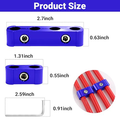 12-Piece Spark Plug Wire Separator and Holder Set(blue) - color: blue