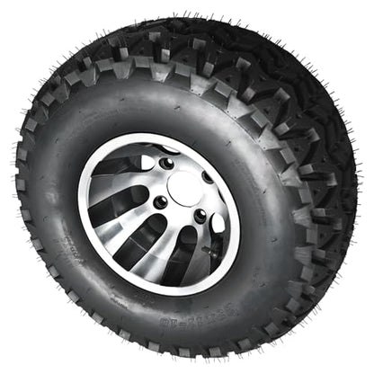 23x11-10 ATV Tire & Wheel – 10" Aluminum Alloy Rim with Knobby Lug Tread for UTV, Go Kart, Golf Cart, Utility Off-Road Vehicle, Lawn Mower, Single Tire Combo - color: 1pack 23x11-10