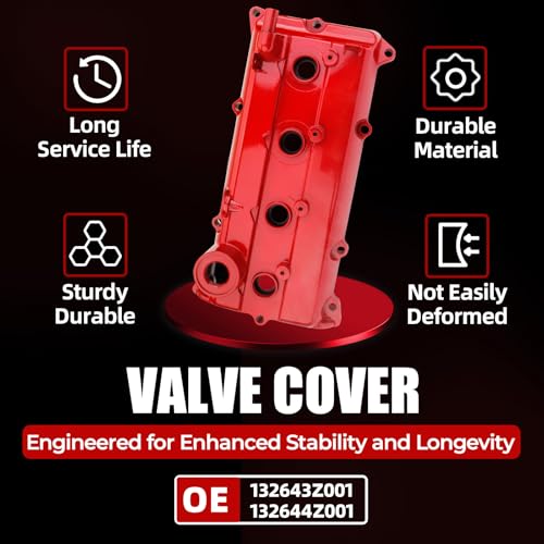 MITZONE Aluminum Valve Cover Compatible with NISSAN Altima Sentra SE-R SE-R SpecV 2.5L L4 - Gas 2002-2006 - color: 004-003ALU