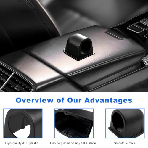 Car 2" 52mm One Hole Dash Gauge Pod Holder, One Hole Gauge Console Dashboard Pod Mount, Universal Plastic Housing Pod Meter Cup Gauges for Most Vehicles, Car Accessories - color: One Hole