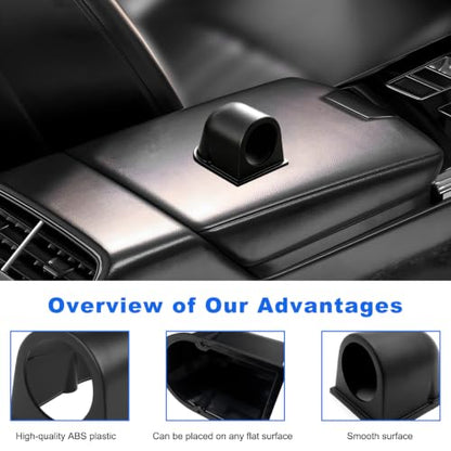 Car 2" 52mm One Hole Dash Gauge Pod Holder, One Hole Gauge Console Dashboard Pod Mount, Universal Plastic Housing Pod Meter Cup Gauges for Most Vehicles, Car Accessories - color: One Hole