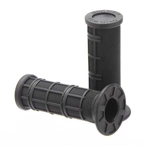 MINI Grips, 3/4 Handlebar Grips for TTR50 TT-R50E PW50 Peewee Y-Zinger PW 50cc PY 50 YT60 YT60L Kid Bikes 3/4 Half-Waffle Handle Bar Soft Grip Throttole Tube Accessories Without Tube (Black)