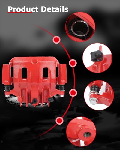 cciyu Rear Left/Right Brake Caliper Assembly w/Bracket 18-B4753 For Ford - size: Rear Left[18-B4753]