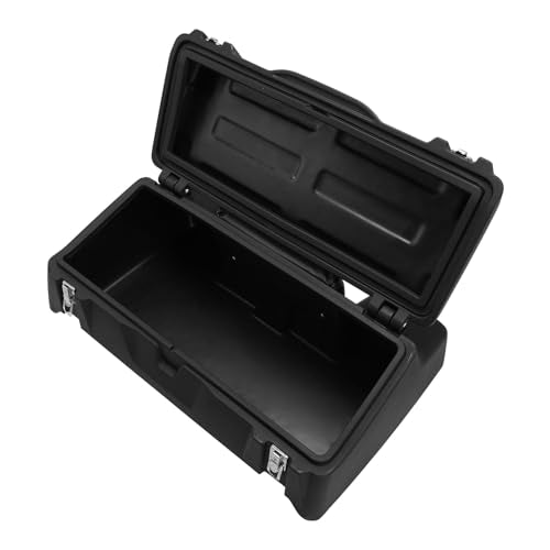 XMT-MOTO ATV Rear Passenger Backrest Seat Rack Cargo Storage Helmet Trunk Box Luggage 96L Black