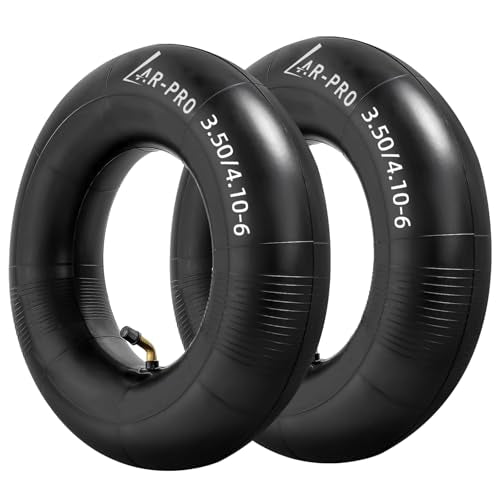AR-PRO 3.50/4.10-6 (13 x 4.00-6) Replacement Inner Tubes for 6-Inch Rim Tires with TR-87 Bent Valve, Heavy-Duty Inner Tubes for Lawn Mowers, Wheelbarrows, Hand Trucks, Dollies – 2 Pack - size: 13x4.00-6,TR-87