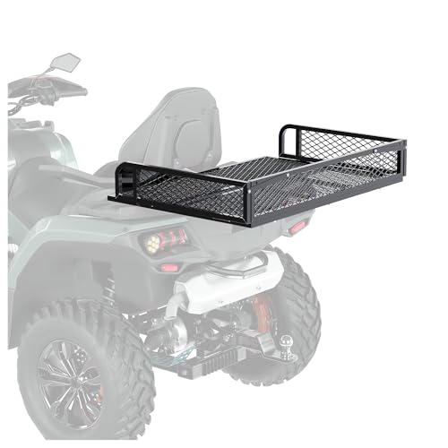 ECOTRIC Rear Cargo Basket Universal ATV UTV Storage Rack Rear Goods Mesh - size: Rear