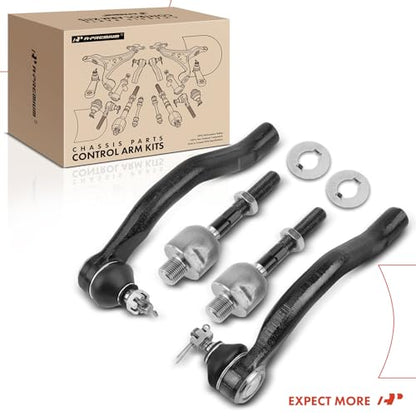 A-Premium Front Inner & Outer Tie Rod End Kit, Compatible with Honda