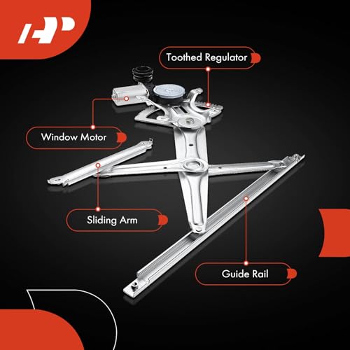 A-Premium Rear Driver Side Power Window Regulator with Motor (6-Pin)
