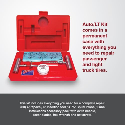 Safety Seal Tire Repair Kit Auto/LT Deluxe Kit, 60 Standard Repairs (4")