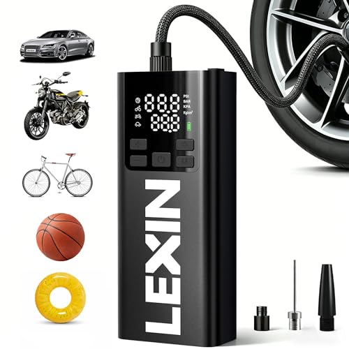 LEXIN P5 휴대용 타이어 팽창기, 자동차, 오토바이, 자전거용 150PSI 에어 펌프 - color: P5.