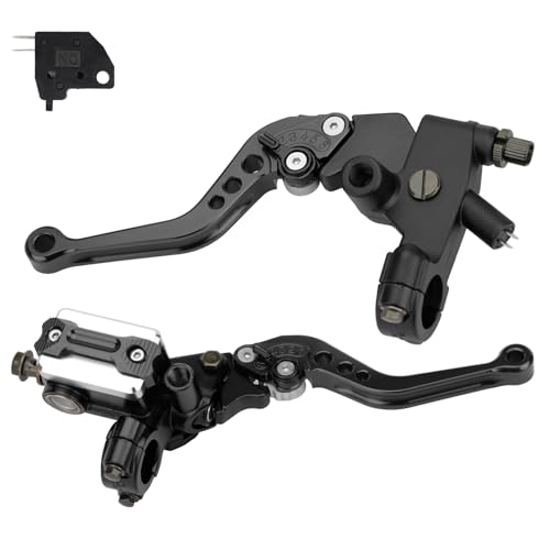 Motorcycle 7/8" 22mm Handlebar Brake Master Cylinder Clutch Lever - color: Black