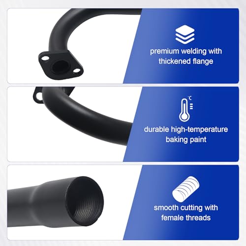 212cc Exhaust Pipe Muffler for Coleman CT200U CT200U-EX BT200X Minibike - color: Black