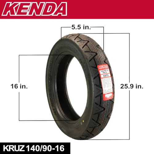 Kenda Kruz K673 140/90-16 77H Rear Motorcycle Tire - - size: 140/90-16 77H