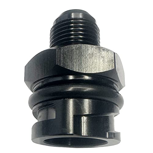 Billet Aluminum Valve Cover Oil Cap w/-8 AN Fitting Black for LS LSX LS1 LS2 LS3 LS6 LS7 - size: 8AN