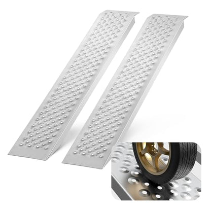 VEVOR Aluminum Ramps, 880 LBS Capacity 47.2" x 8.5" Loading Ramps for Motorcycle, Dirt Bike, Trailer, ATV, UTV, Garden Tractor and Lawn Mower, 2PCS - size: 880 lbs