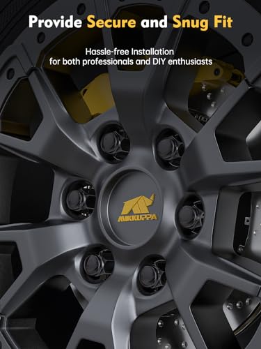 MIKKUPPA 9/16-18 Wheel Lug Nuts, Black 24PCS Closed End Lug Nuts 19mm Hex - color: Black, size: 9/16"-18 (24PCS)