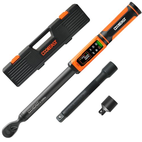 Digital Torque Wrench 1/2 Drive,Preset Value(3.76-250.8Ft.lbs./5.1-340Nm) - color: Black, size: 1/2-inch(3.76-250.8 Ft.lbs./5.1-340Nm)