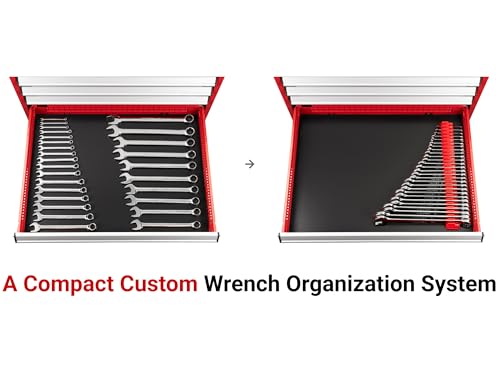 TEKTON Combination Wrench Set, 14-Piece | WCB95201 - size: 14-Piece (6-19 mm), style: Modular Wrench Organizer