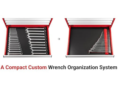 TEKTON Combination Wrench Set, 14-Piece | WCB95201 - size: 14-Piece (6-19 mm), style: Modular Wrench Organizer