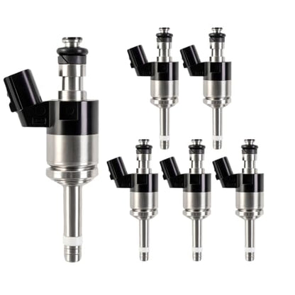16010RLV305 Fuel Injector Set of 6 Compatible with Honda 2017-19 Pilot 3.5L - color: QMP-GN03061