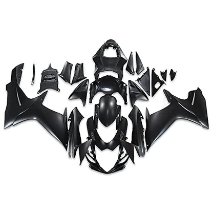 YTL Matte Black Full Fairing Fit for Suzuki 2011-2026 GSXR 600/750 - color: 022 Matte Black
