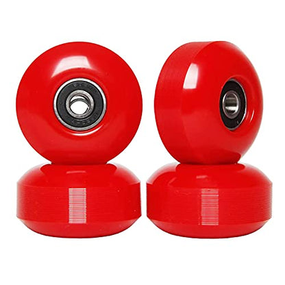 FREEDARE Skateboard Wheels 52mm and Bearings, Spacers Installed 92A for Street Tricks(Pack of 4) - color: 52-red
