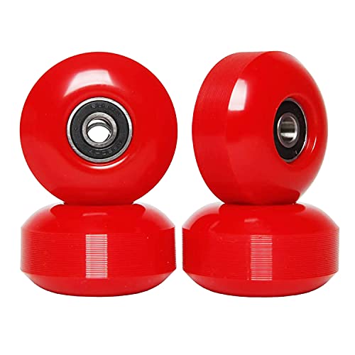 FREEDARE Skateboard Wheels 52mm and Bearings, Spacers Installed 92A for Street Tricks(Pack of 4) - color: 52-red