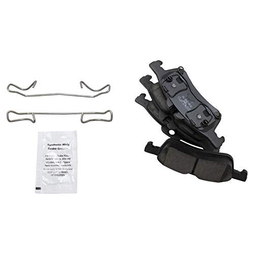 TRQ Front and Rear Brake Pad and Rotor Set Ceramic Vented Solid Rotors - style: BKA11651