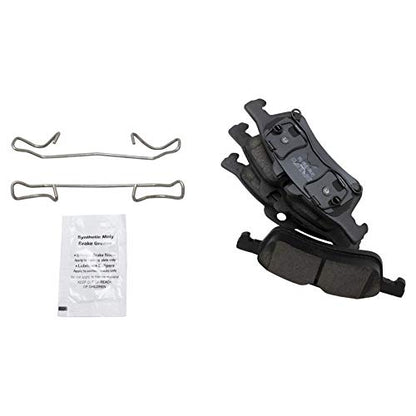 TRQ Front and Rear Brake Pad and Rotor Set Ceramic Vented Solid Rotors - style: BKA11651