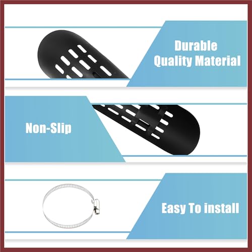 1 Set Universal Motorcycle Curve Exhaust Heat Shield Exhaust Pipe Heat Insulation Shield Muffler Guard with 70-100mm Clamps Black Replace Parts