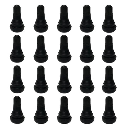 20Pcs TR412 Tubeless Valve Stems, Black Rubber Snap-in Valves Tubeless Tire Valve Stems Replacement for Tubeless 0.453 inches Rim Holes on Standard Auto Tires - size: TR412-20pcs