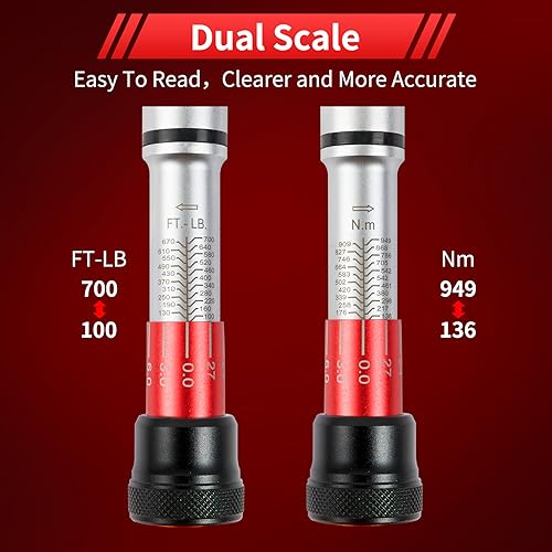 Hairich 3/4-Inch Drive Click Torque Wrench, 48 tooth 100-700ft.lb/136-949Nm - size: 3/4" 100-700 FT.LB