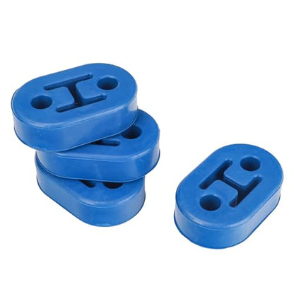 Exhaust Hangers Upgrade EPDM(More Durable than Rubber) Muffler Bushing Insulator Shock Absorbent Mount Bracket 2 Hole 12mm (73mm x 47mm x 21mm) Universal Fit - 4PCS (Blue) - color: BLUE
