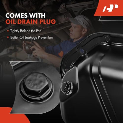 A-Premium Lower Engine Oil Pan Sump with Drain Plug