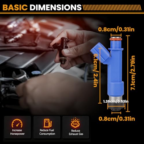 Fuel Injectors 23250-21040 Compatible with Toyota Yaris 1.5L 2006-2014 - size: 23250-21040 4P