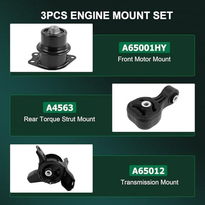 SCITOO Engine Motor Transmission Mount Set for Honda for Fit 1.5L 2009-2013