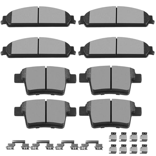SCITOO Disc Brake Pads Sets Semi-Metal 8pcs Fit For Ford For Taurus 2008-09 - size: Front D1070 & Rear D1071