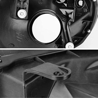 for 2005-2011 Toyota Tacoma Halogen Headlight W/O Bulbs - color: Black Housing