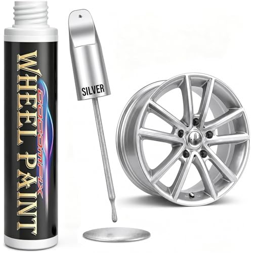 Silver Rim Touch Up Paint, Chrome Wheel Scratch & Curb Rash Repair Pen Kit - color: No. 03 Light Silver