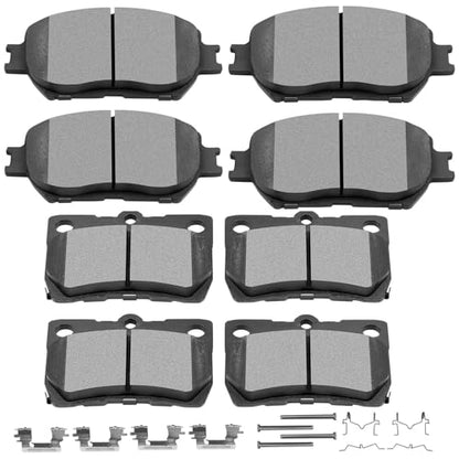 SCITOO Ceramic Disc Brake Pads Kits 8pcs Fit For Lexus For IS250 2009-2013 - size: Front D908 & Rear D1113