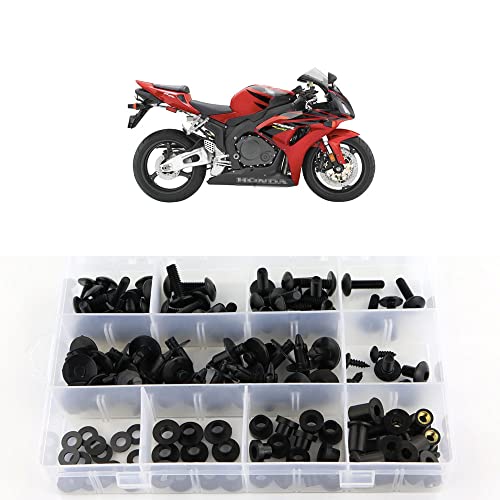 Xitomer Motorcycle Fairing Bolt Kit Fit for CBR1000RR 2006-2007 Body Screws - color: Black