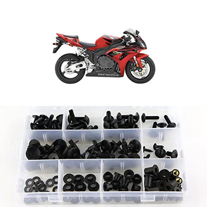 Xitomer Motorcycle Fairing Bolt Kit Fit for CBR1000RR 2006-2007 Body Screws - color: Black