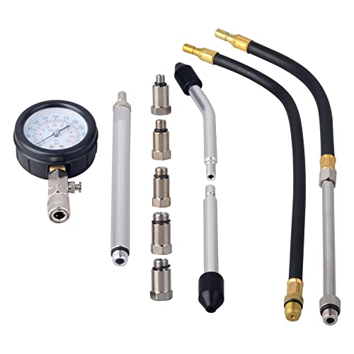 DAYUAN Professional Petrol Engine Compression Tester Kit (Dark Blue- 11Pcs) - color: Dark blue- 11Pcs
