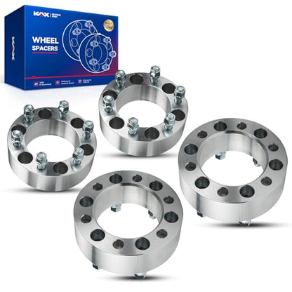 KAX 6x5.5 Wheel Spacers 2 inch,6 Lug-Centric Spacer for Silverado 1500 - color: Silver, size: 6x5.5" -108mm - M14x1.5 - 2" thick