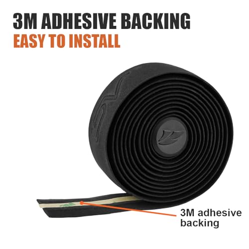 BV EVA Road Bike Handlebar Tapes, Bicycle Bar Tape, Cycling Handle Wraps – 2 Rolls - color: Black