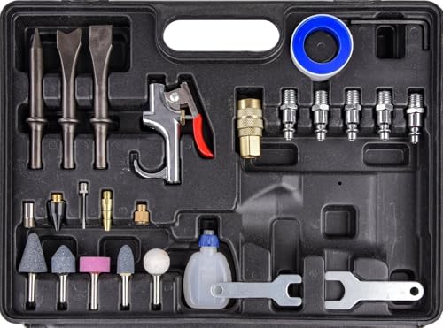 Air Tool Kit Includes Impact Wrench Ratchet Wrench Hammer Die Grinder