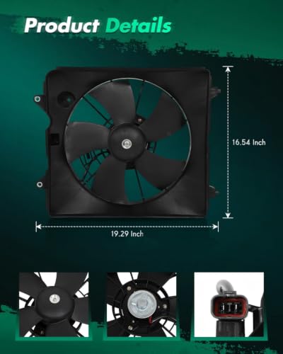SCITOO Radiator Cooling Fan Assembly for Honda for CR-V 2007-2009 2.4L