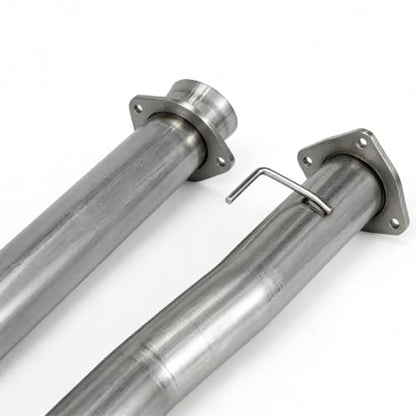 Stainless Steel Exhaust Pipe Kit for 2011-2017 Ford F250 F350 F450 Super Duty 6.7L 4" Powerstroke Diesel - size: for 2011-2017 F250 F350 F450