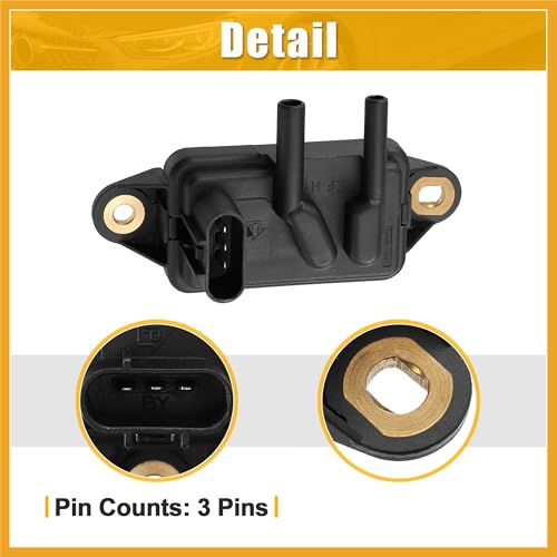 EGR Valve Pressure Feedback Sensor DPFE Sensor F77Z9J460AB DPFE15 for Ford F150 F250 Focus for Lincoln for Mazda for Mercury Exhaust Gas Recirculation Pressure Feedback Replacement
